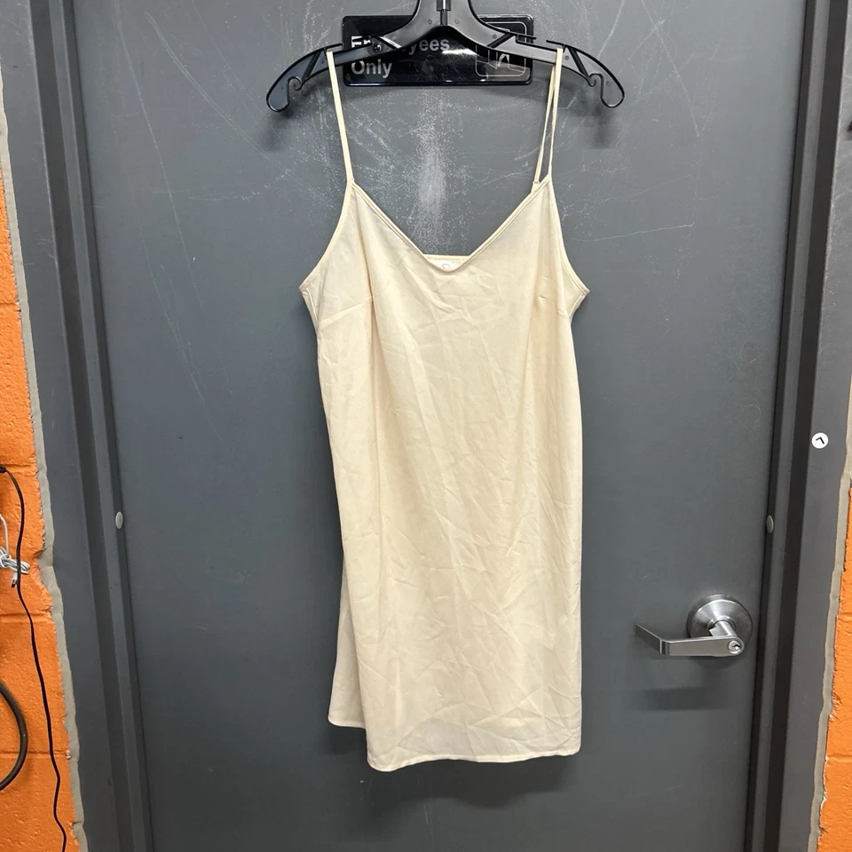 Vestido Formal Jessica Simpson Talla 14 Rodilla Crema Vainilla Foto 3 de 4