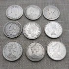 1910-1967 Canadian Quarters 80% SILVER Lot Of 10  Circulated