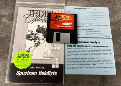 1992 IBM PC Spectrum Holobye Tetris Classic IBM 1.44 MB 3.5   Disk Manual Reg.