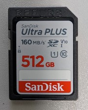 SanDisk Ultra PLUS 512GB SDXC UHS-I Memory Card 160MB/s