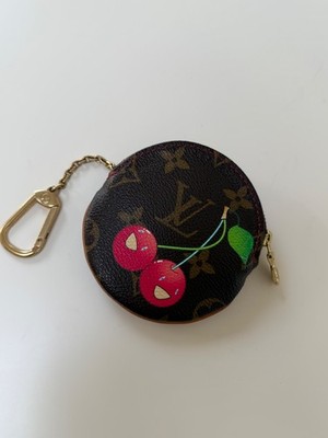 Rare Louis Vuitton x Takashi Murakami Monogram Cerises Round Coin Purse