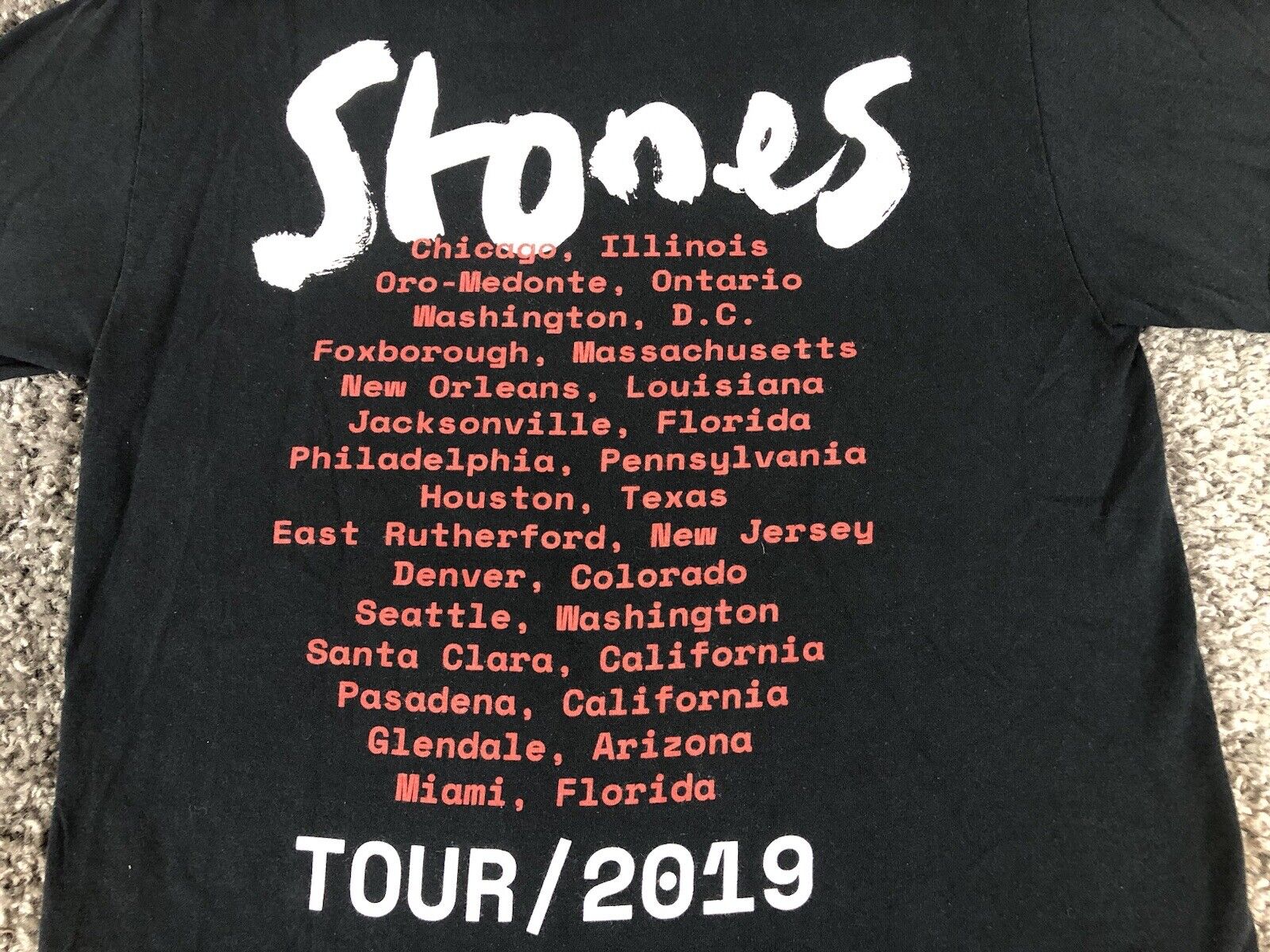 Rolling Stones 2019 Tour T Shirt Adult Medium Bla… - image 7