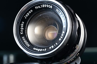 Nikon Nikomat FTN Silver 35mm Film Camera Nikkor-S 35mm F2.8 [Exc