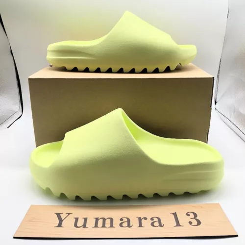 adidas YEEZY Slide Glow Green Yellow HQ6447 Men's Size | eBay