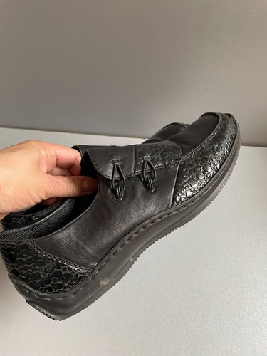 Rieker black croc slip on flat shoes uk 6 eur 39 - Picture 8 of 18