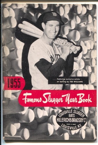 Famous Slugger Yearbook 1955-Ted Williams-info & stats on baseball's top slug...