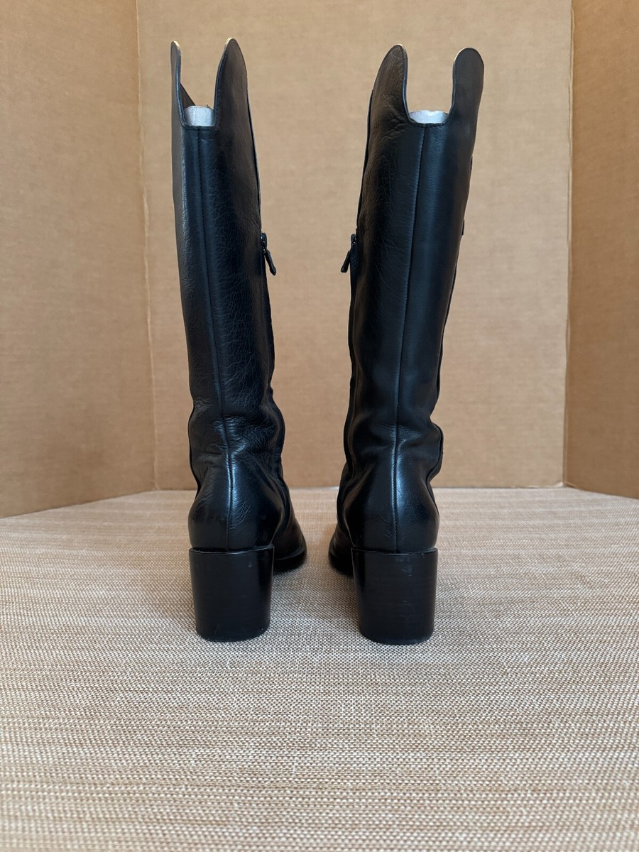 Vintage Costume National CNC Black Leather Boots with Mid  display picture 1