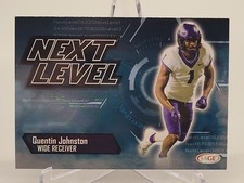 2023 SAGE QUENTIN JOHNSTON NEXT LEVEL ROOKIE FOOTBALL CARD CHARGERS TCU panini