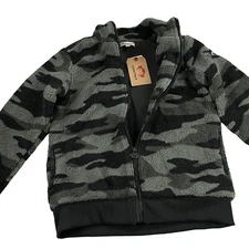Appaman Fleece Woodland Jacket Boys Big Kids Size 14 Carbon Camo NWT