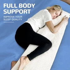 Shredded Memory Foam Body Pillow Removable Cooling Bamboo Cover Long Full Hug