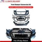 Front Bumper Conversion Kit Fits 2017 2018 2019 Audi A3 S3 Upgrade to RS3 Style