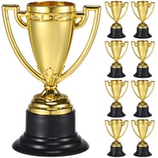 24pcs Golden Award Trophy Plastic Reward Prizes Decor Kindergarten Kids Gift