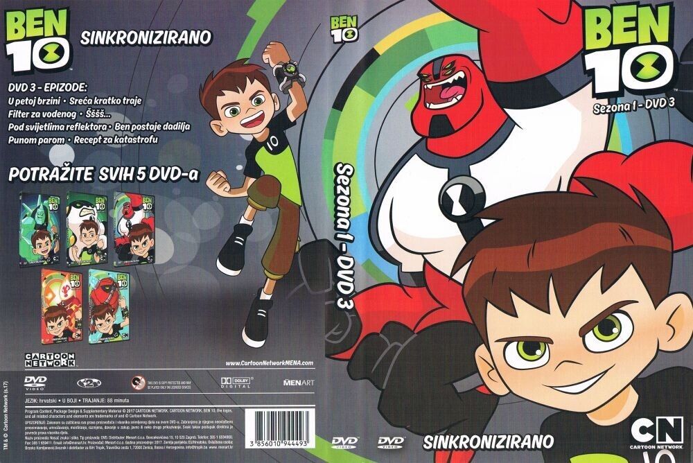 BEN 10: SEASON 1 (2016-2021) MAN OF ACTION - ANIMATION SERIES - CROATIAN 5  DVD