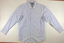 Banana Republic Mens LX Shirt Standard Fit Tattersall Long Sleeve Button Up Blue