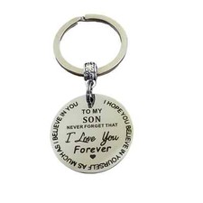 To my son I love you forever Keychain keyring key chain ring new Mom Dad Mother