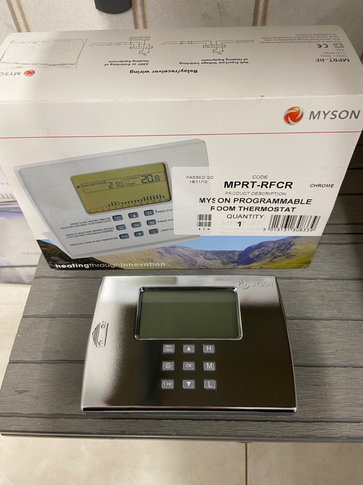 Myson MPRT-RFCR Programmable Room Thermostat Chrome FREE Pu0026amp;P | eBay
