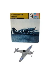 Curtiss P-40 Hawk Diecast Model by Dyna-Flites A136 with Laminated Info Card