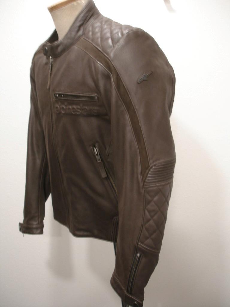 $499.95 Alpinestars Hoxton v2 Leather Jacket Brown Men's US 40 EU