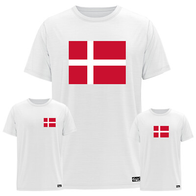 EAKS  Herren T-Shirt ''Dänemark Flagge'' Fahne Denmark Danmark Sport Fußball EM WM
