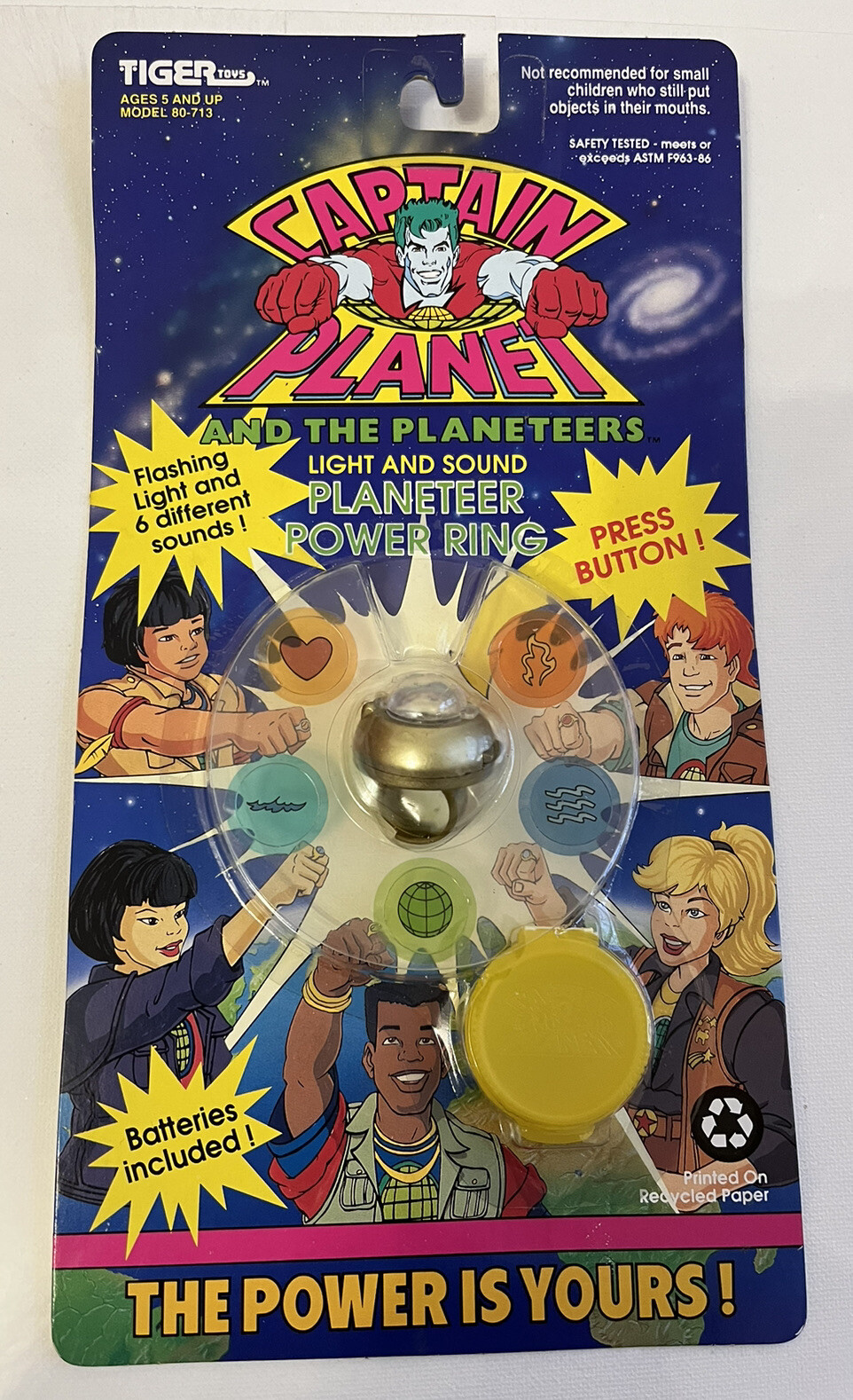 Captain Planet Characters Toy Rings