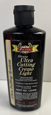 Presta 133408 Strata Ultra Cutting Crème Light Polishing Compound (8 fl oz) New