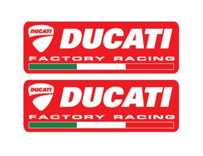 2 Adhesives Ducati Corse Factory Red Panigale Streetfighter Monster