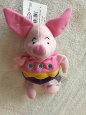VINTAGE DISNEY STORE MINI BEAN BAG EASTER EGG PIGLET PLUSH 8" - MINT WITH TAGS