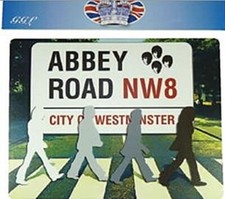 Alfombrilla de ratón para computadora Abbey Road Beatles Silhouttes 220 mm x 180 mm (gg) ¡REBAJADA!!