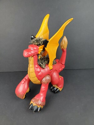 Fisher Price 2008 Imaginext Large Red Fuzzy Dragon w/Movement