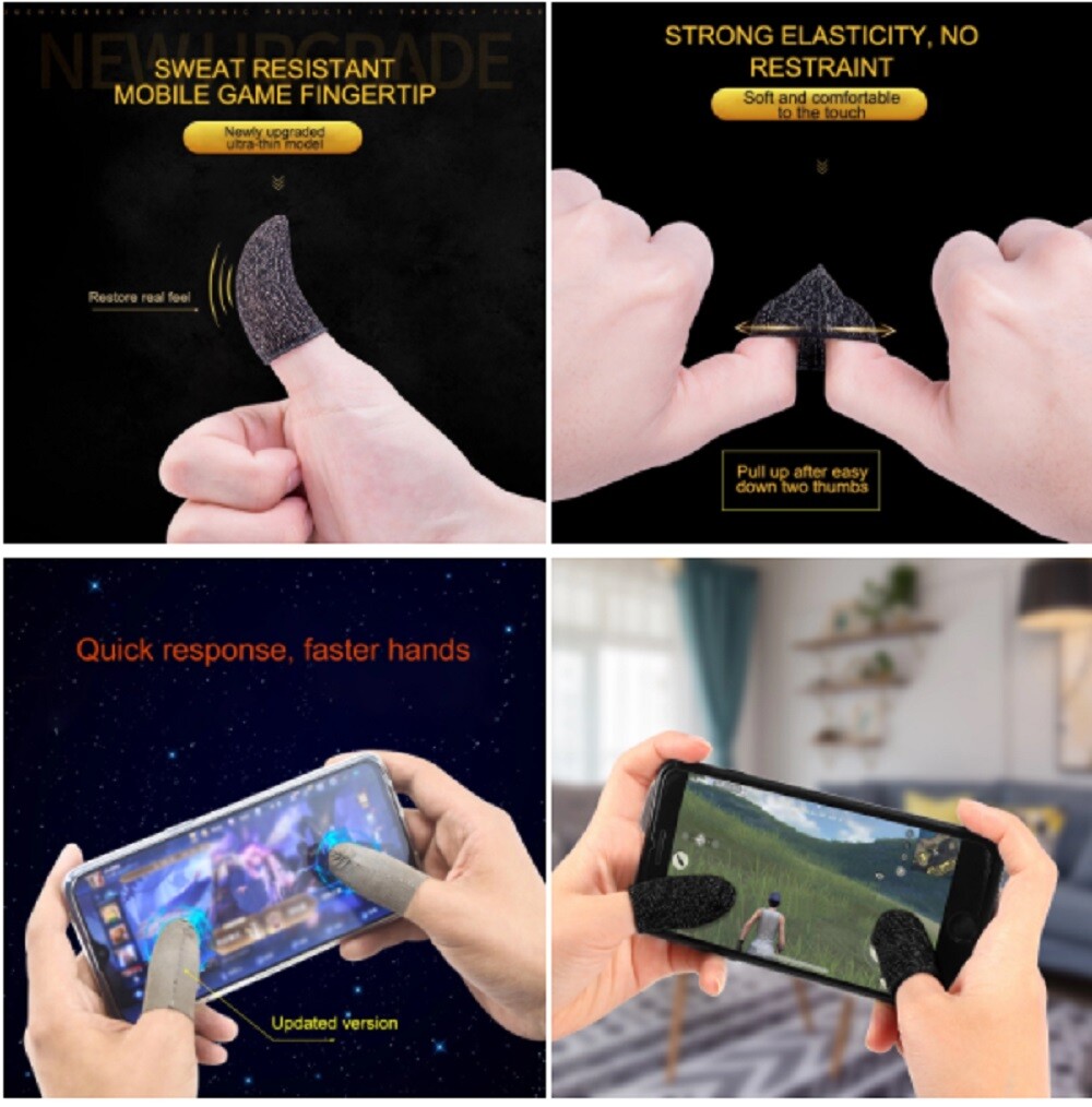 Spielst Du Viel Am Handy? Diese Gaming-Fingerhüllen Aus Silberfaser Machen's Ultra-glatt & Präzise – Anti-schwitz, Passen Auf Alle Bildschirme! (40 Stück, Schwarz)