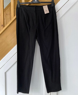 TU Size 14 Smart Tailored Plain Black Trousers Work Office School