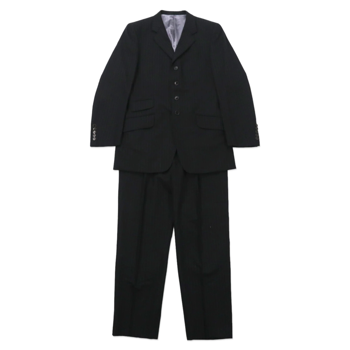 Paul Smith Suit Setup L Black Striped Wool Cashmere Botto Giuseppe 