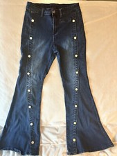  Rare Retro Vintage Jeans Sz 11 Blue Hippie F...