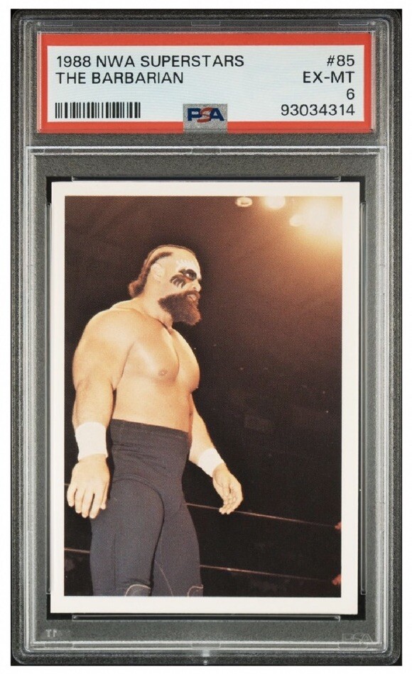 1988 NWA WRESTLING SUPERSTARS #85 THE BARBARIAN Rookie RC WCW WWF
