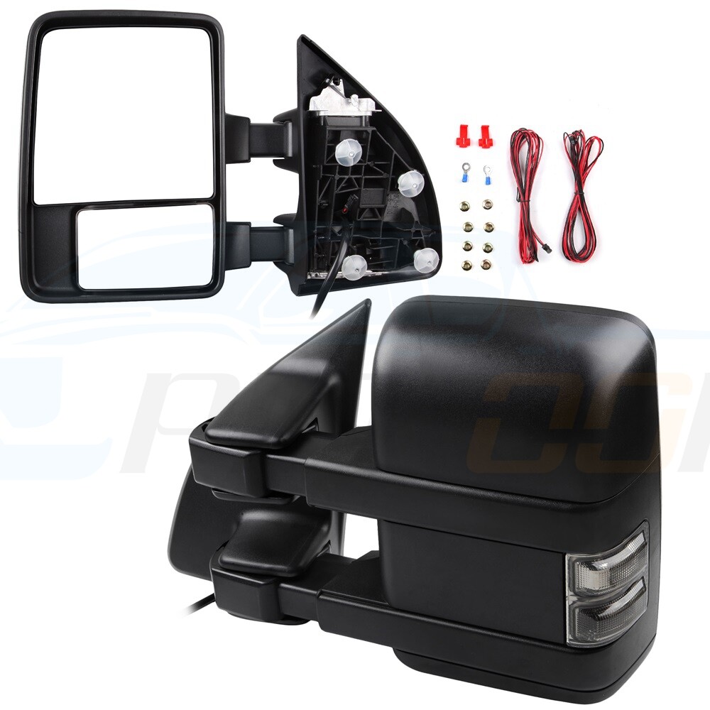 Ford F250 Super Duty Power Heated Tow Mirrors with Puddle & Clearance Lamps  