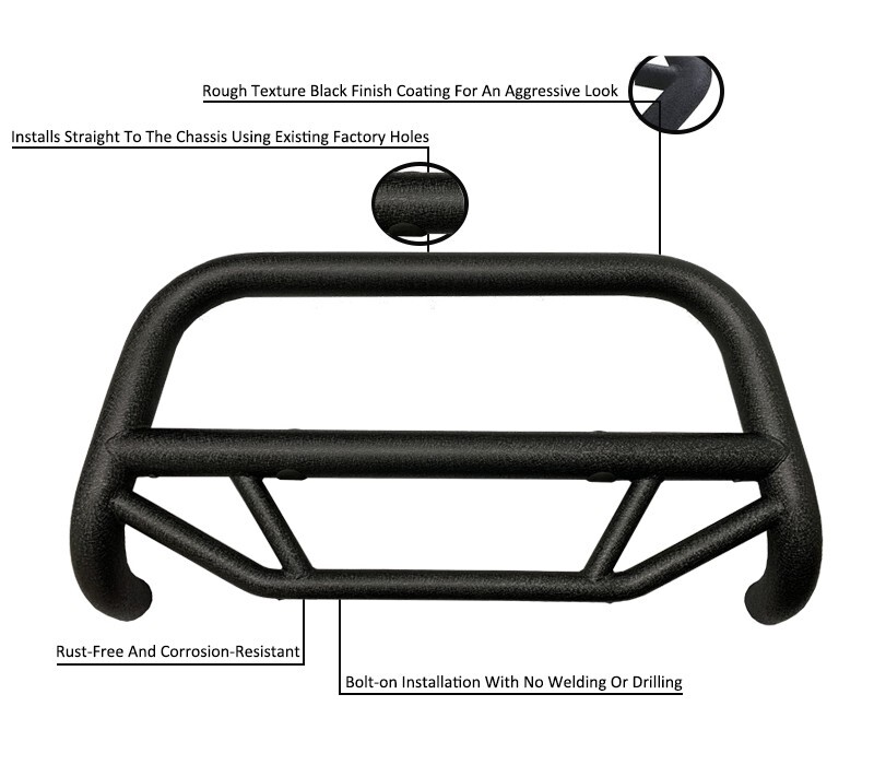 Kasei Bull Bar Brush Push Protector Textured Black FIts 20052023