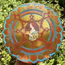 Vintage Empty Hostess Fruit Cake Tin The Continental Baking Co. 8" Grannycore