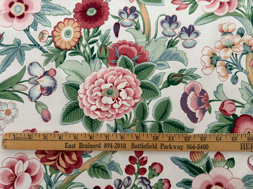 5 Yards Vintage Jay Yang Floral Vine Fabric. For Drapery Window Home Decorating - Picture 17 of 17