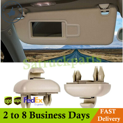 2x Gray Inner Sun Visor Clip 8U0857562A Fits Audi A3 A4 A5 Q5 A7 B6 B7 B8 S4 S5