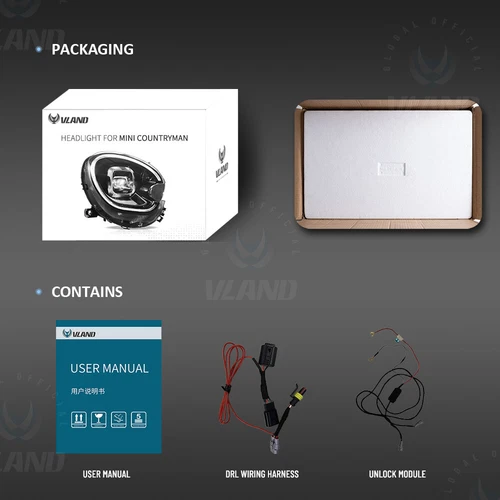 Faros LED VLAND + luces traseras ahumadas para Mini Cooper Countryman R60 2010-2016 - Imagen 6 de 18