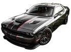 Dual stripes For Dodge Challenger racing rally Decal redline RT widebody Hellcat