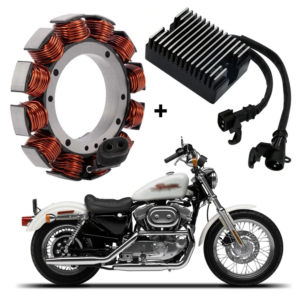 For SPORTSTER 1200 SPORT XLH1200S 96-99 Stator + Voltage Regulator Rectifier Foto 3 de 4
