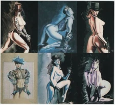 Olivia 3 Ladies Leather & Lace Trading Card Uncut Promo Sheet Comic Images 1994