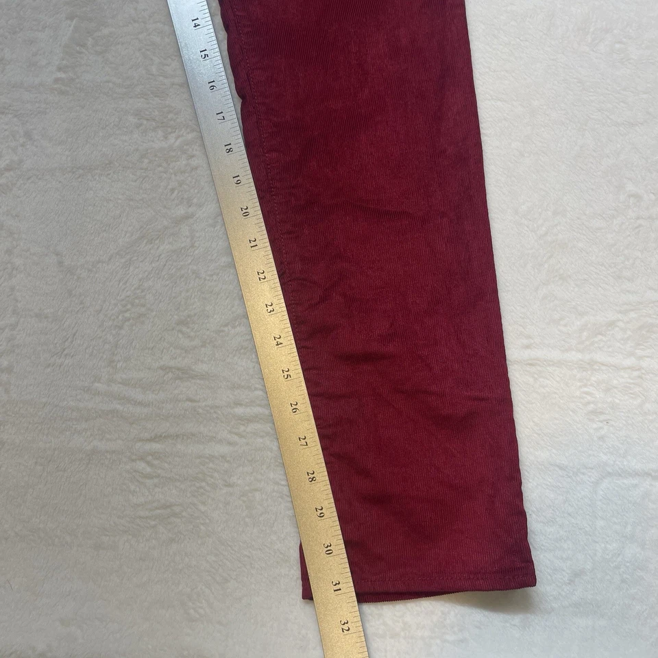 Pantalones ajustados para mujer Rock & Republic Berlin pana felpa granate rojo talla 10M Foto 4 de 4