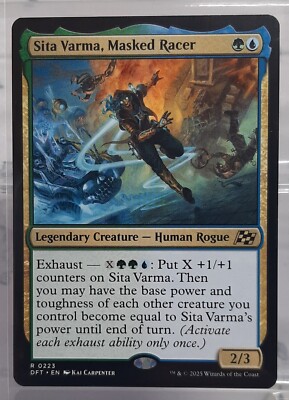 Sita Varma, Masked Racer - Rare/Leg. Kreatur - Ätherdrift  - EN/NM Boosterfr.