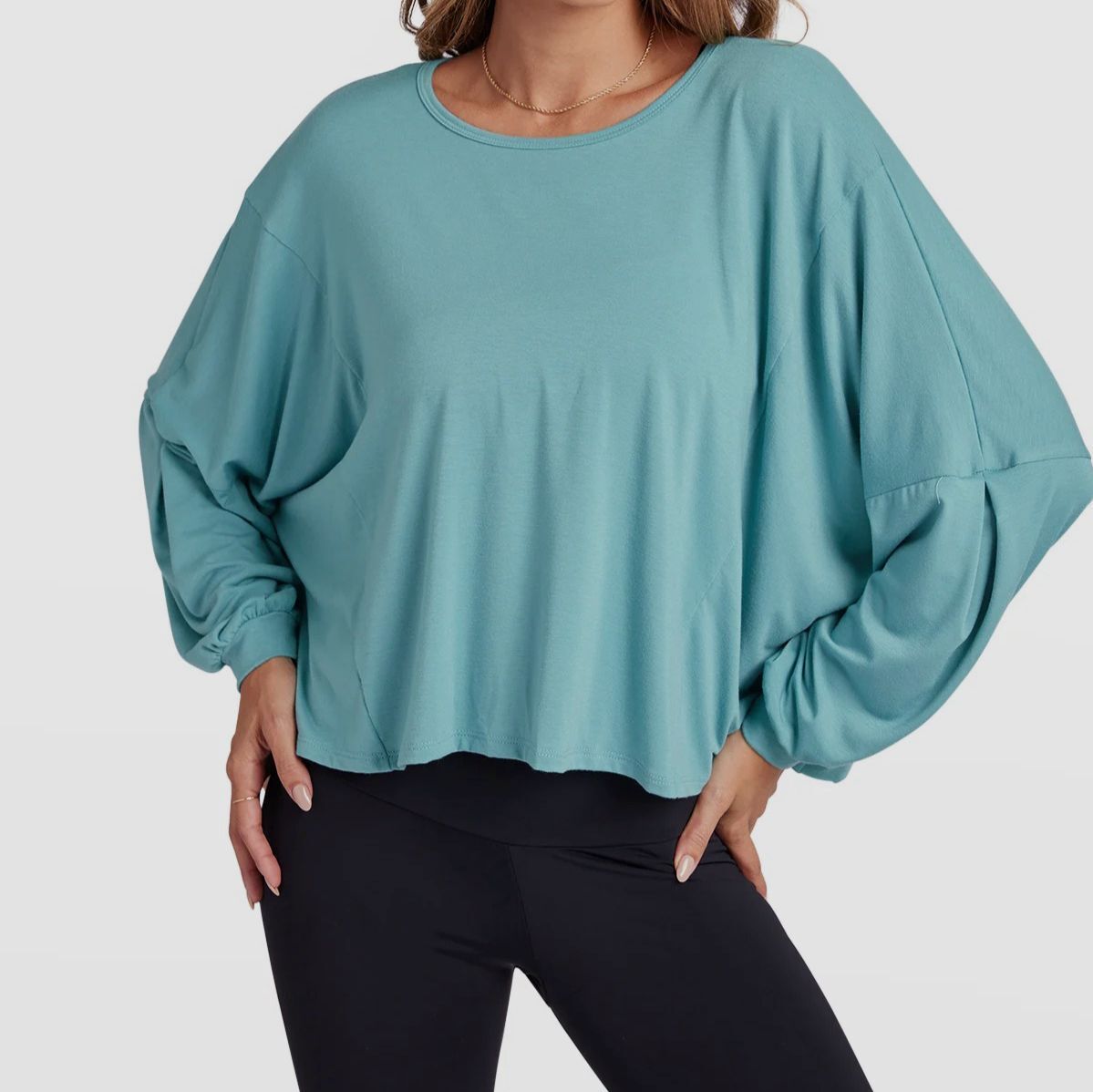 $59 Onzie Women's Green OM Cutout Back Jersey Top Size S/M | eBay