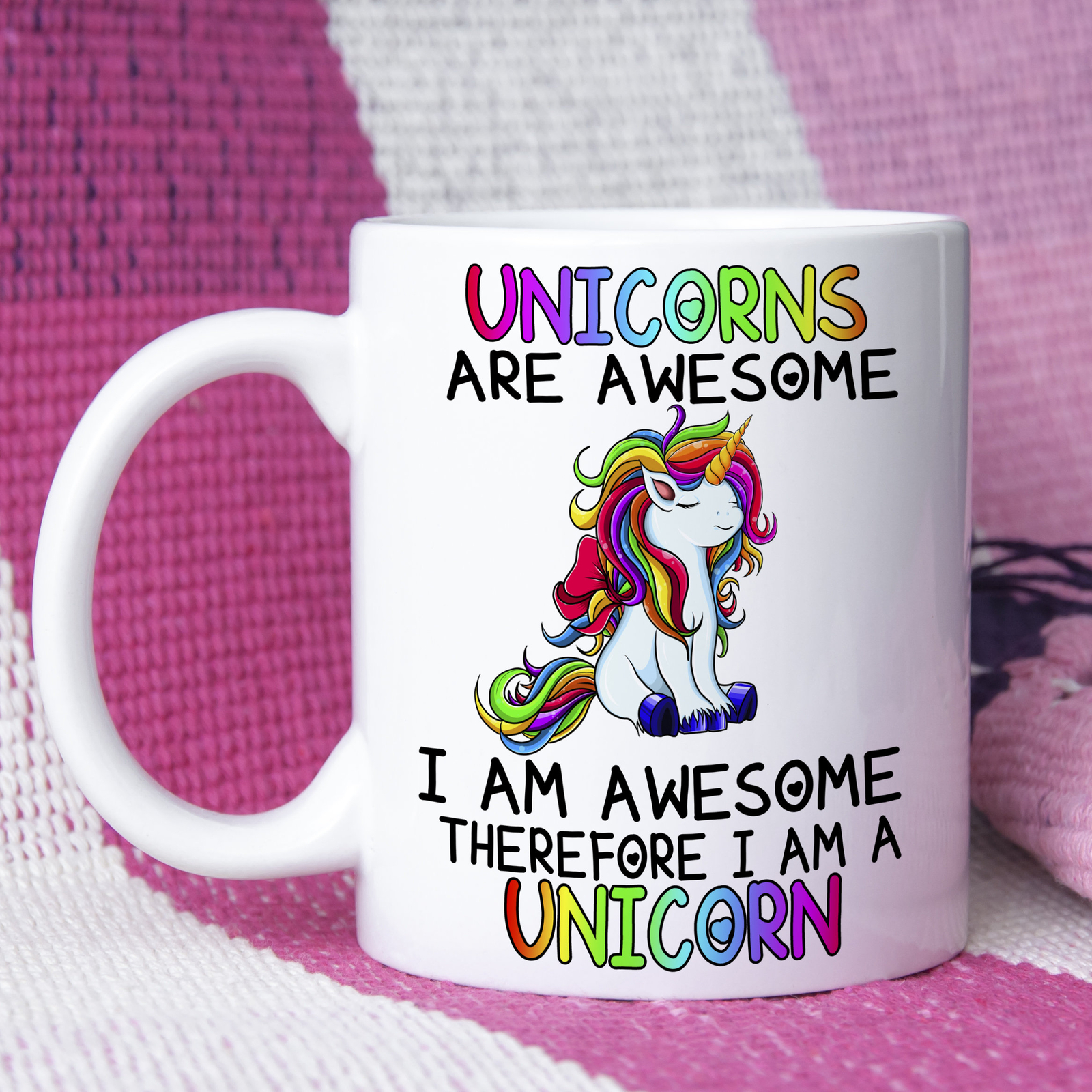 Humorous Unicorn Coffee Mug White Funny Gift Idea  