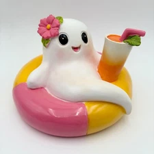 Ghost SUMMERWEEN Statue Drink Pool Float Flower Cute Spooky Decoration