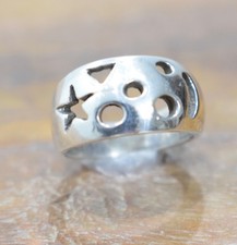 Ring Sterling Silver Cut Out Band Ring