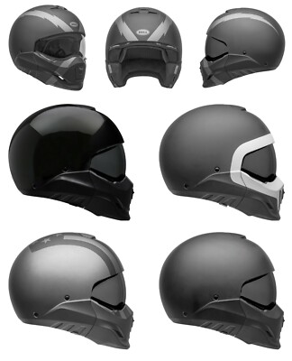 BELL 2021 BROOZER Full \u0026 Open Face P/J Street Motorbike Helmet \u0026 FREE Dark  Visor | eBay